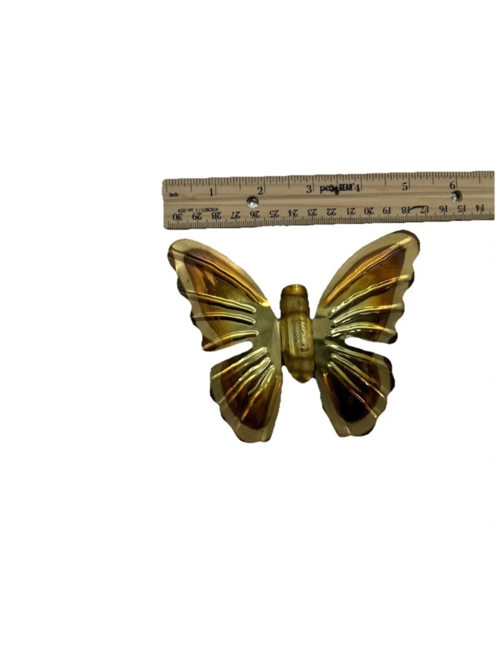 Home Interiors Metallic Gold Butterfly Wall Hooks - Trio